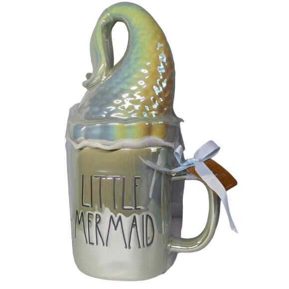 Rae Dunn Disney Little Mermaid Ariel topper mug NEW - Picture 1 of 6